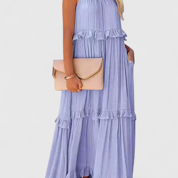 Genevieve™ | Flowing Ruffle Maxi Dress