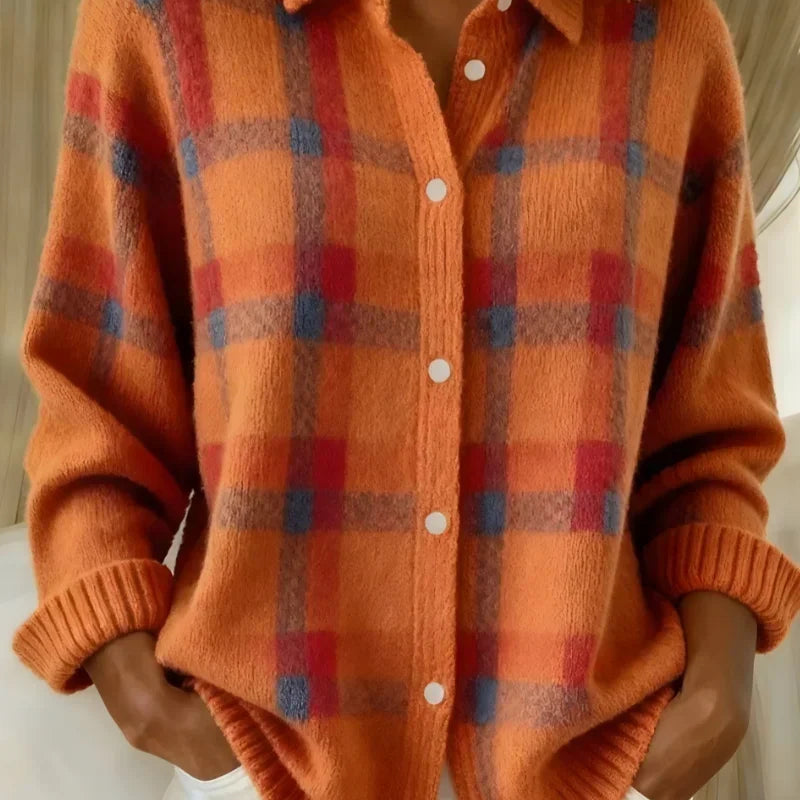 REBECCA | Relaxed Fit Checked Cardigan