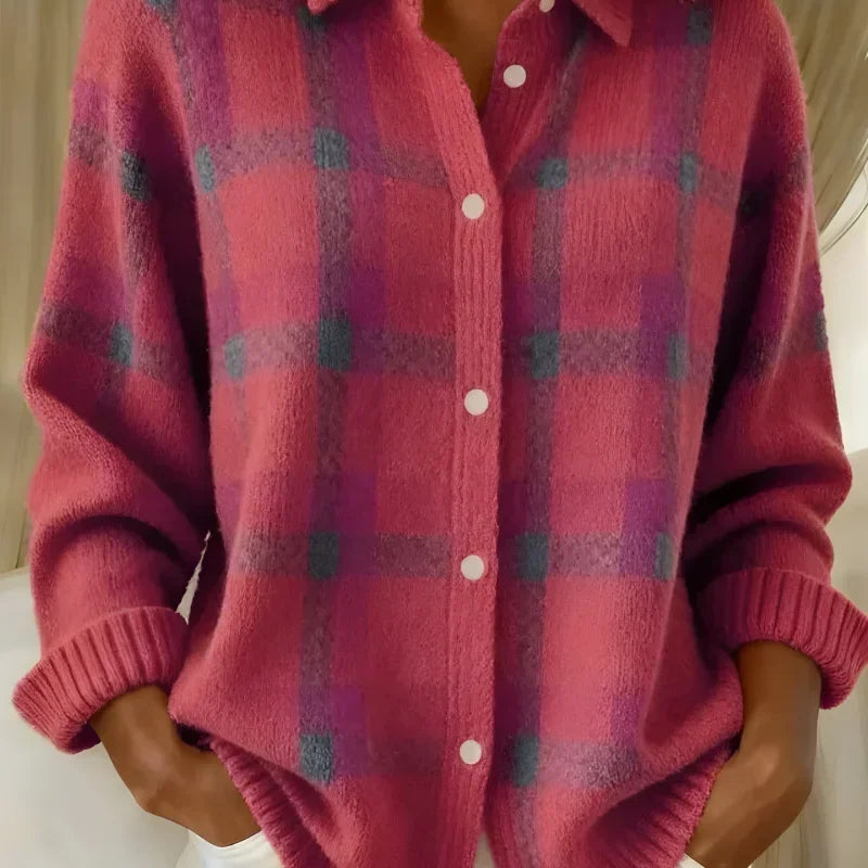 REBECCA | Relaxed Fit Checked Cardigan