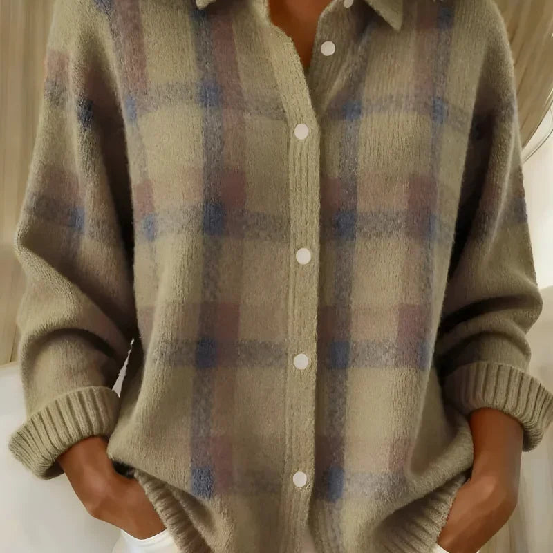 REBECCA | Relaxed Fit Checked Cardigan
