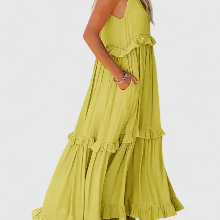 Genevieve™ | Flowing Ruffle Maxi Dress