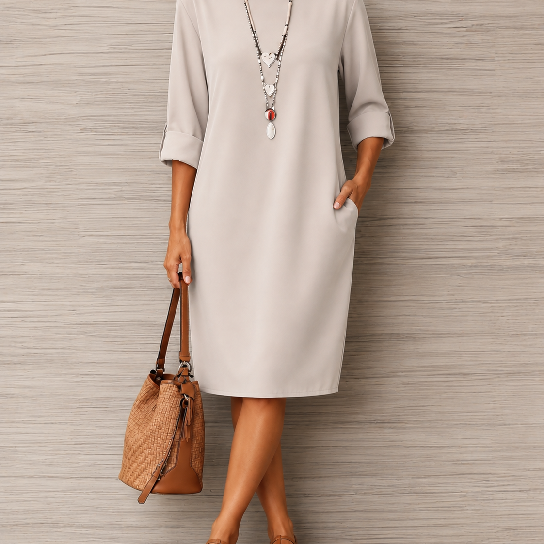 ODETTE | Tummy-Concealing Midi Dress