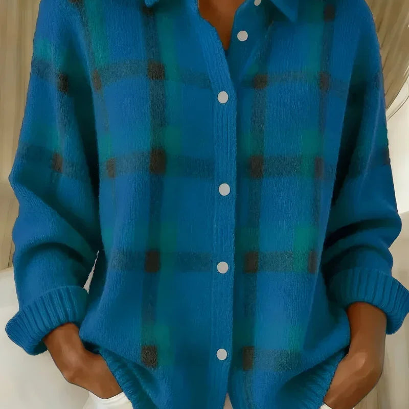REBECCA | Relaxed Fit Checked Cardigan