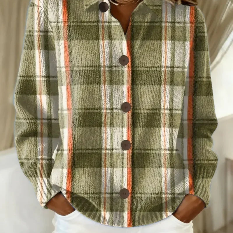 GLORIA | Multicolor Plaid Button Cardigan