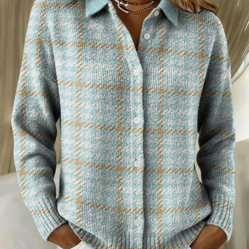 GLORIA | Multicolor Plaid Button Cardigan