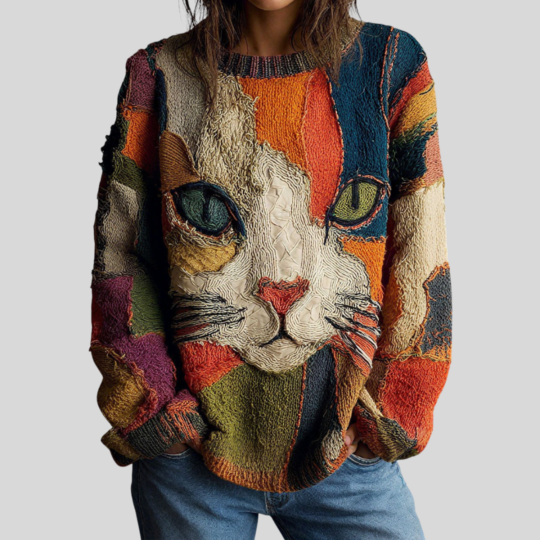 ZAIRA | Artistic Cat Statement Top
