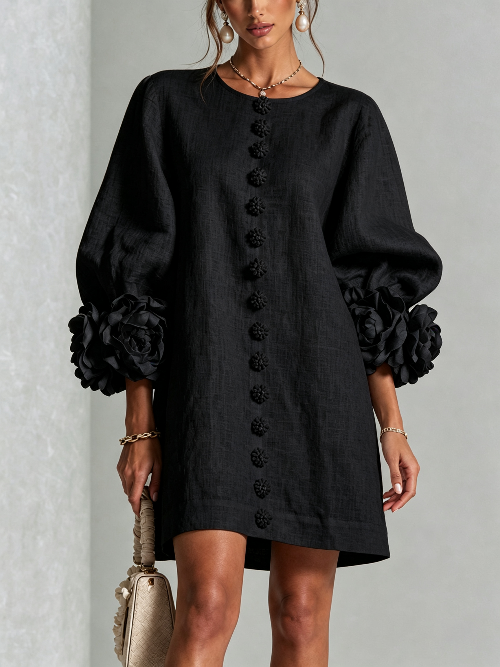 Florence™ | Floral Button-Down Mini Dress